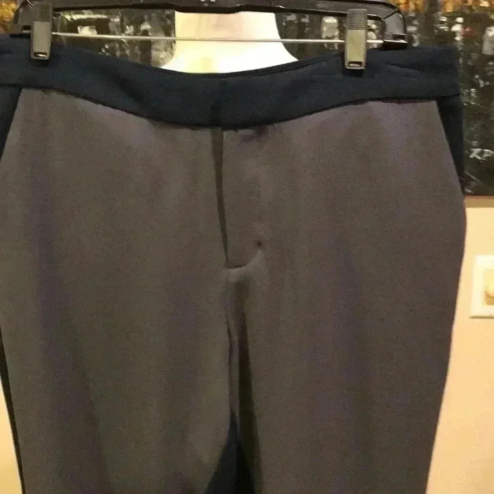 NWOT Banana Republic Blue and Gray Color-block Ankle Trousers-Size 10 - Picture 3 of 6